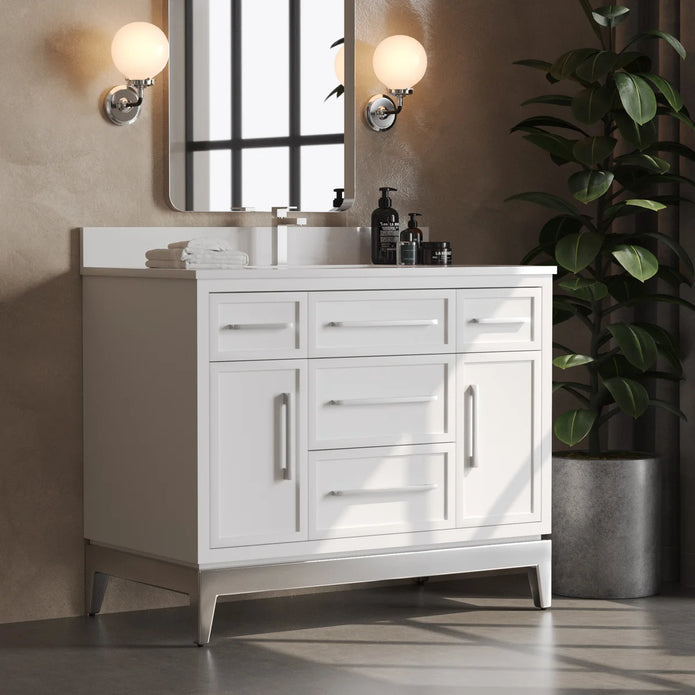 Forestmade Barrington Vanity with Quartz Top in White