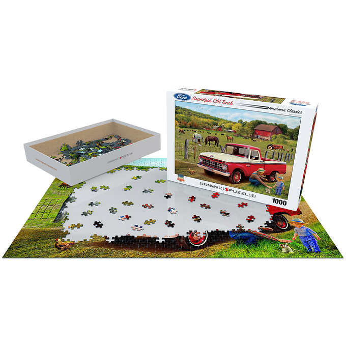 Eurographics Ford Pickup Truck Classic Puzzles - Set of 2