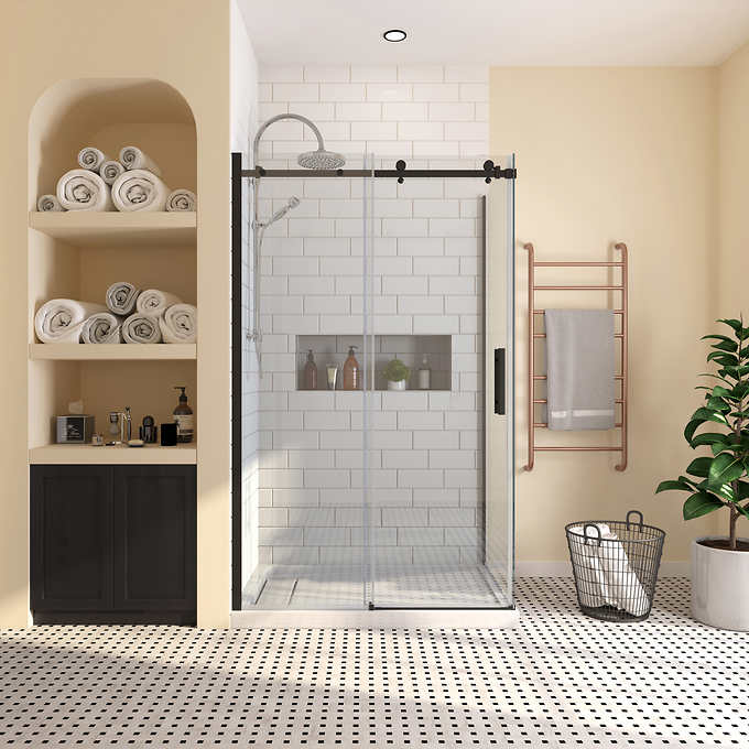 OVE Kelsey 48 in. x 32 in. Corner Shower Kit with Base