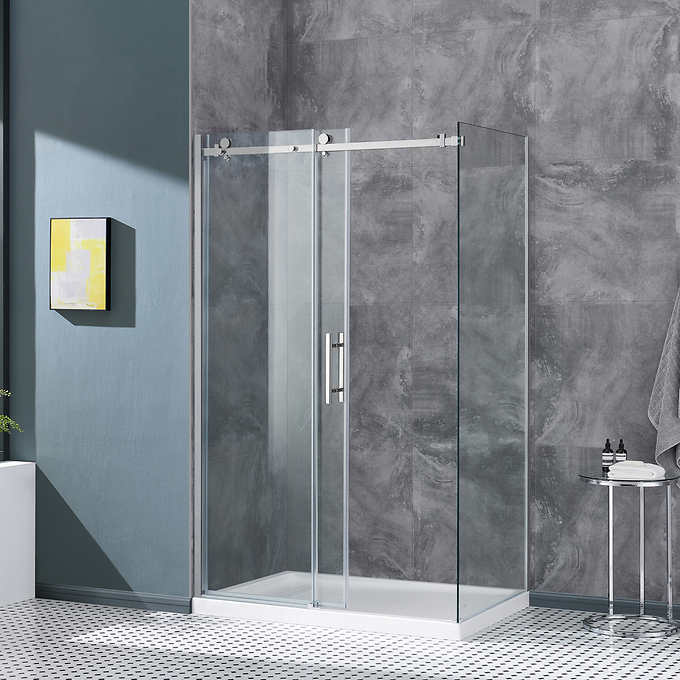 OVE Kelsey 48 in. x 32 in. Corner Shower Kit with Base