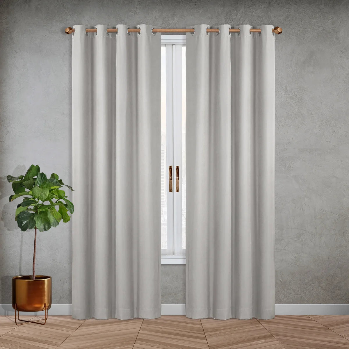 SUN+BLK Velvet Collection Room Darkening Curtain Panel, 2-panel