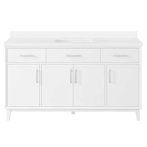 OVE Decors Jonah 60 in. Vanity with White Quartz Top