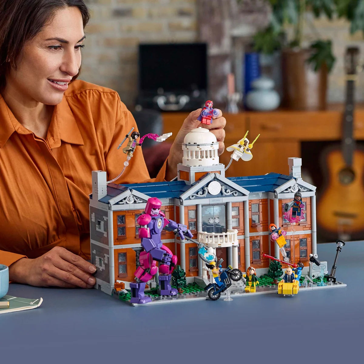 LEGO Marvel X-Men The X-Mansion with Bonus LEGO Marvel Rocket & Baby Groot Minifigure