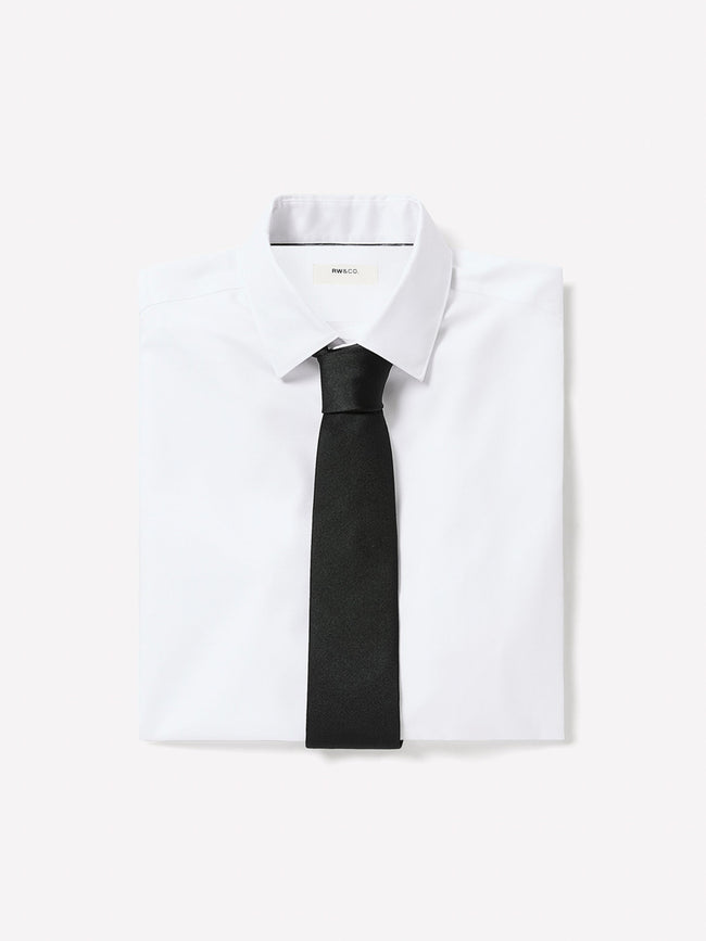Slim-Fit Solid Supima (R) Cotton Twill Dress Shirt