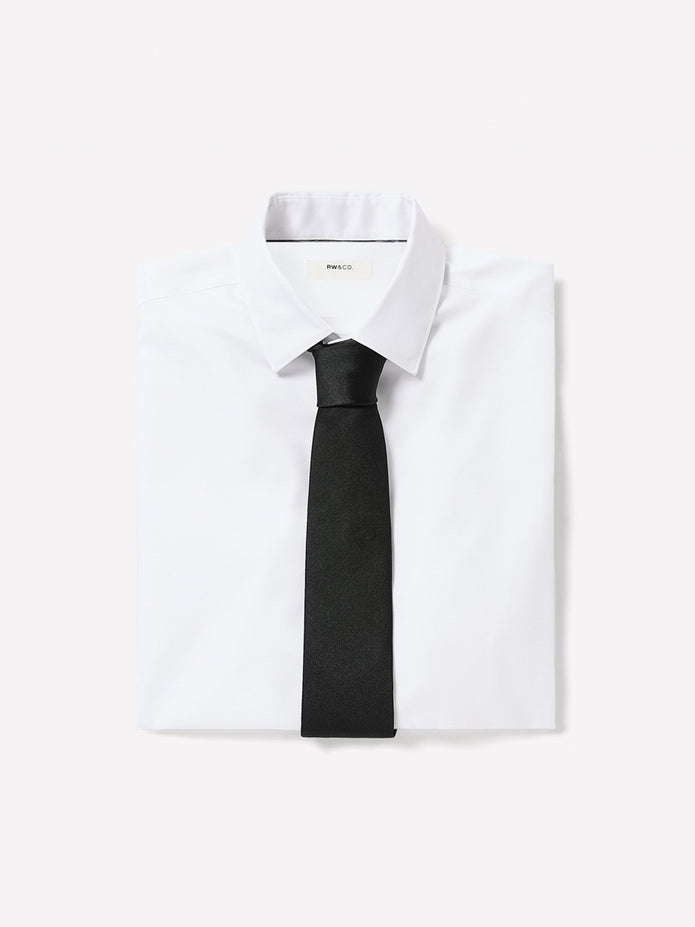 Slim-Fit Solid Supima (R) Cotton Twill Dress Shirt