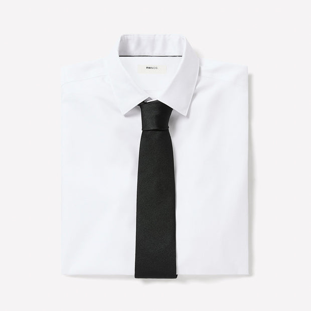 Slim-Fit Solid Supima (R) Cotton Twill Dress Shirt