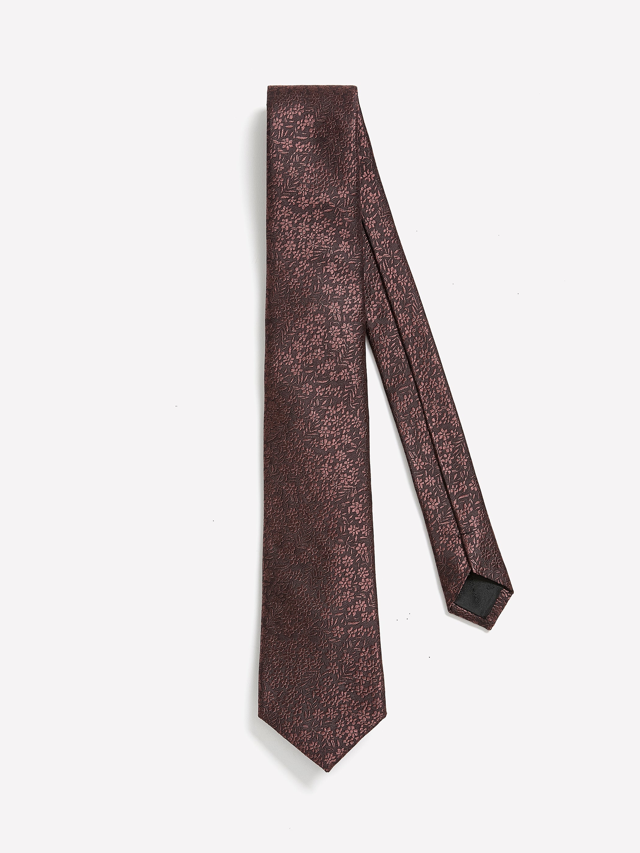 Regular Tie with Tonal Floral Pattern