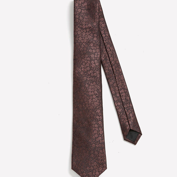 Regular Tie with Tonal Floral Pattern
