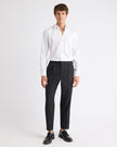 Slim-Fit Solid Cotton Modal Dress Shirt