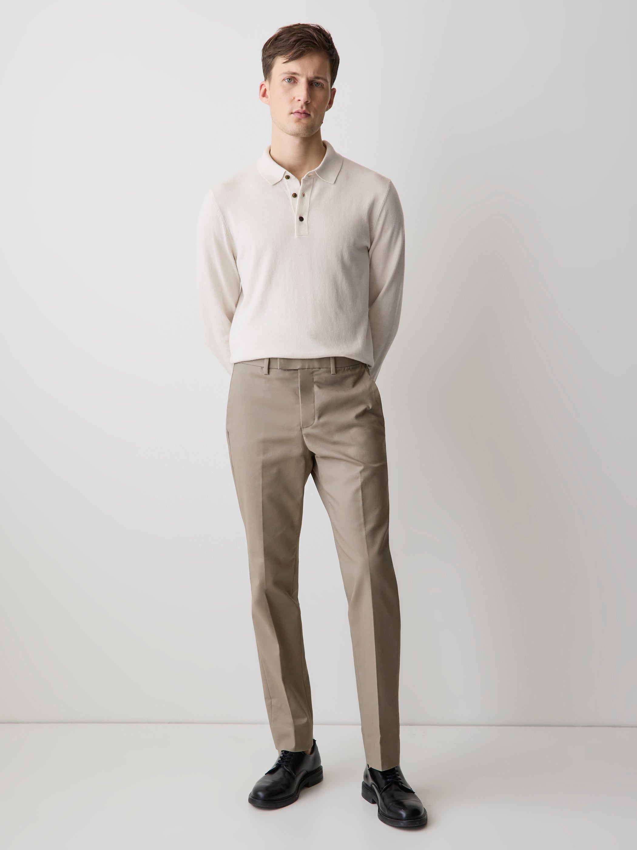 Long-Sleeve Polo Sweater
