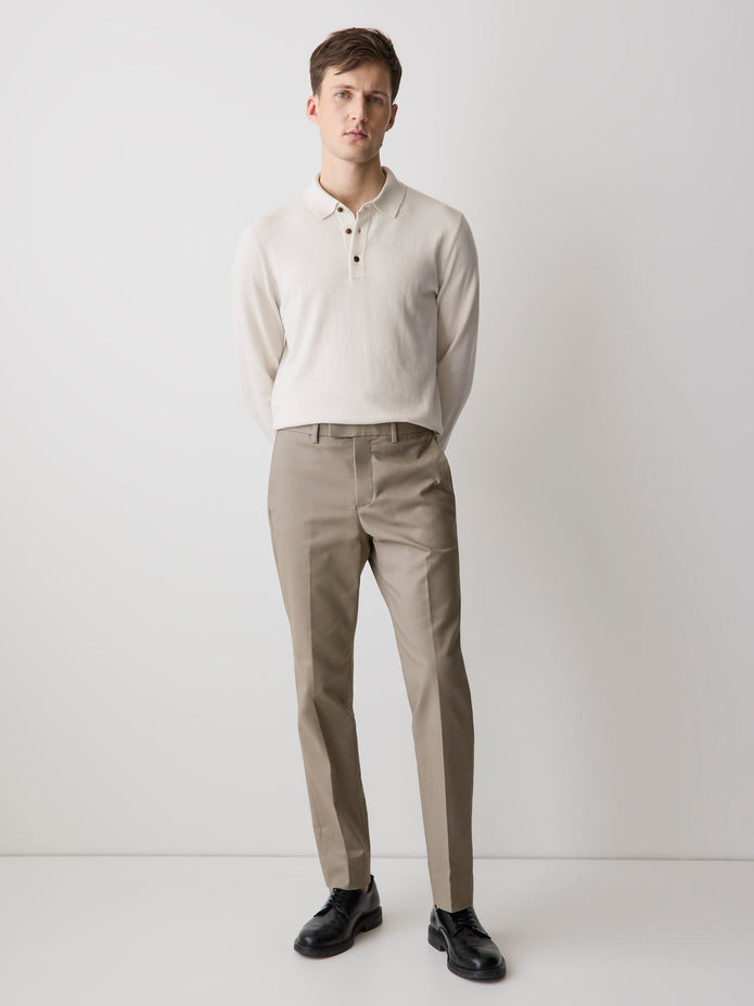 Long-Sleeve Polo Sweater