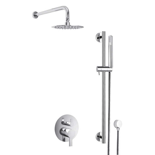 Akuaplus Elite Pressure Balance Shower Post with Rainfall Shower Head