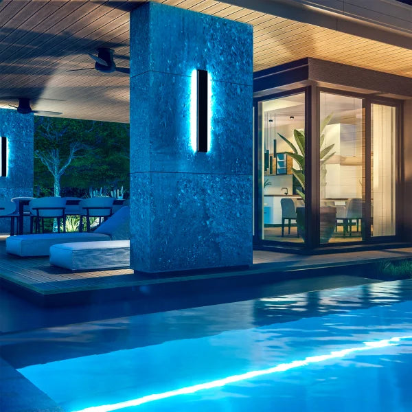 Atomi Smart Wi-Fi Sollers Outdoor 40 in. Wall Sconce