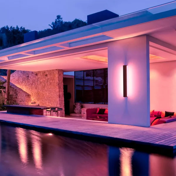 Atomi Smart Wi-Fi Sollers Outdoor 40 in. Wall Sconce