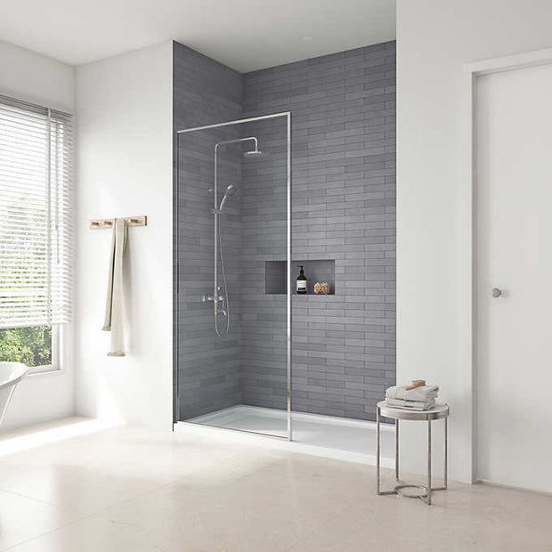 OVE Decors Anisa 36 in. Walk-In Shower Panel, Clear Glass