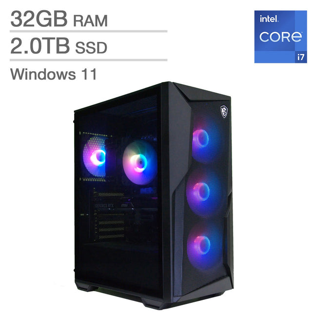 MSI Codex R2 Gaming Desktop, Intel Core i7-14700F - 32GB RAM, 2TB SSD, 8GB NVIDIA GeForce RTX 5060 Ti