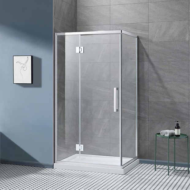 OVE Nicole 42 in. Corner Shower Enclosure with Base