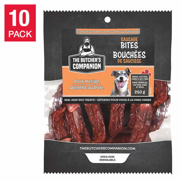 The Butcher’s Companion – Sausage Bites Dog Treats 10 x 250g – Pork Recipe