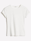 Short-Sleeve Crew-Neck Ribbed Basic Tee