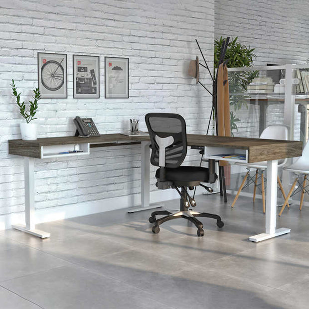 Bestar Viva L-shape Height Adjustable Desk