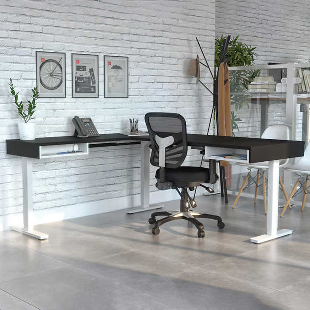 Bestar Viva L-shape Height Adjustable Desk