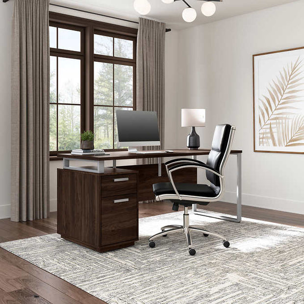 Bestar Panorama Computer Desk with Drawers