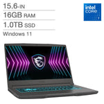 MSI Thin 15 B2R 15.6-in Gaming Laptop, Intel Core 7 240H - 16GB RAM, 1TB SSD, 6GB NVIDIA GeForce RTX 4050