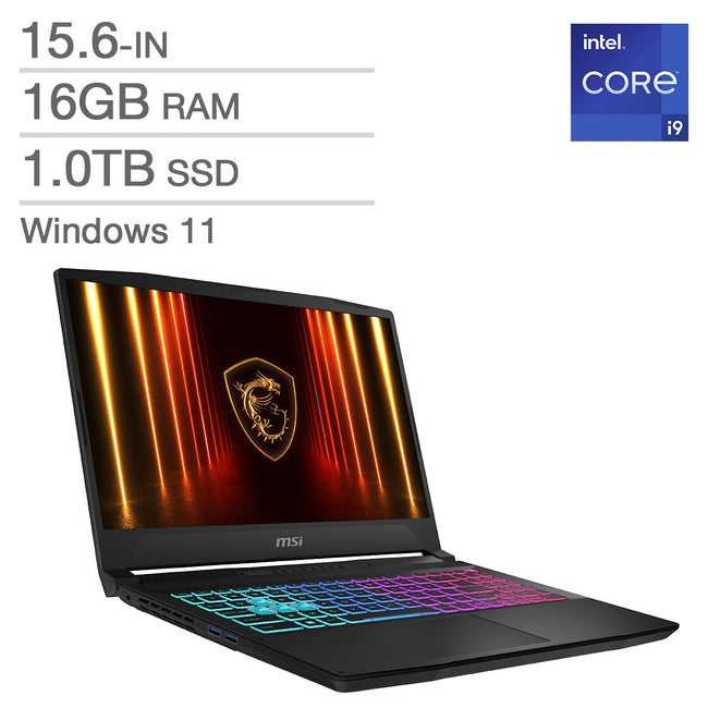 MSI Katana 15 HX 15.6-in Gaming Laptop, Intel Core i9-14900HX – 16GB RAM, 1TB SSD, 8GB NVIDIA GeForce RTX 5060