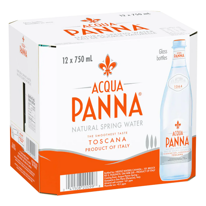 Acqua Panna Natural Spring Water 12 × 750 mL