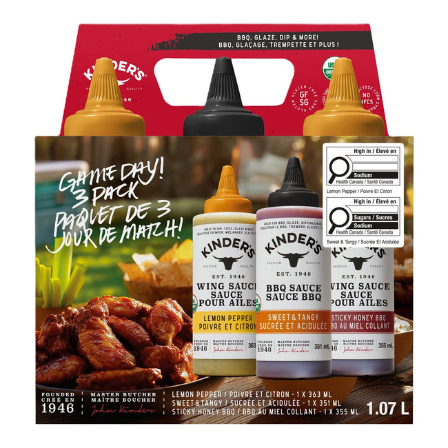 Kinder’s Game Day Sauce Trio, 1.07 L