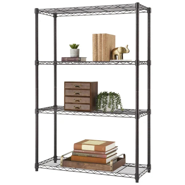 TRINITY 4-Tier Dark Bronze All Purpose Shelving Rack
