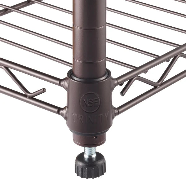 TRINITY 4-Tier Dark Bronze All Purpose Shelving Rack