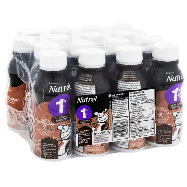 Natrel Chocolate Milk 200 mL, 16-count