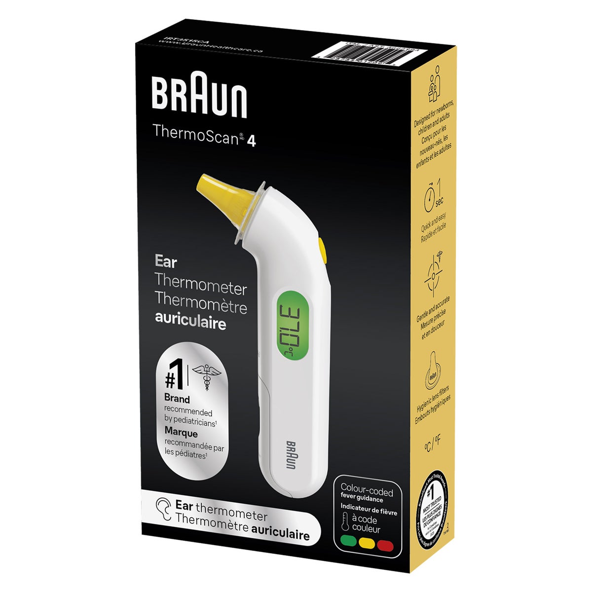 Braun ThermoScan 4 Ear Thermometer with 61 Lens Filters
