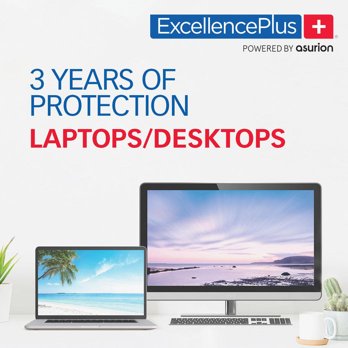 ExcellencePlus+ 3-year warranty. No deductibles and no additional fees for computers under $500