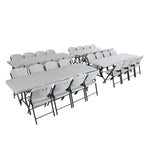 Lifetime 2.4 m (8 ft.) Table and Chair Combo - 4 Rectangular Tables and 32 Chairs