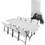 Lifetime 2.4 m (8 ft.) Table and Chair Combo - 4 Rectangular Tables and 32 Chairs