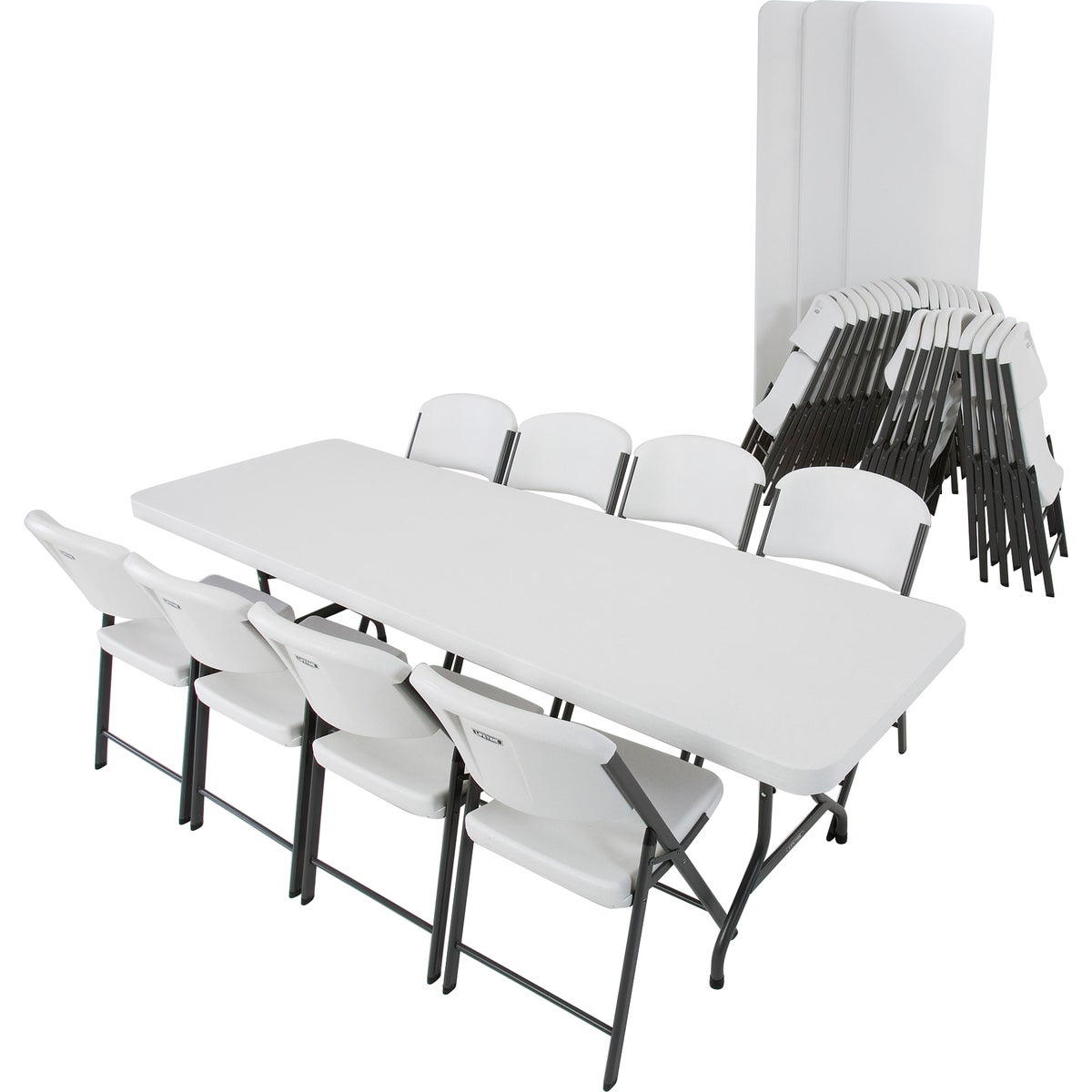 Lifetime 2.4 m (8 ft.) Table and Chair Combo - 4 Rectangular Tables and 32 Chairs