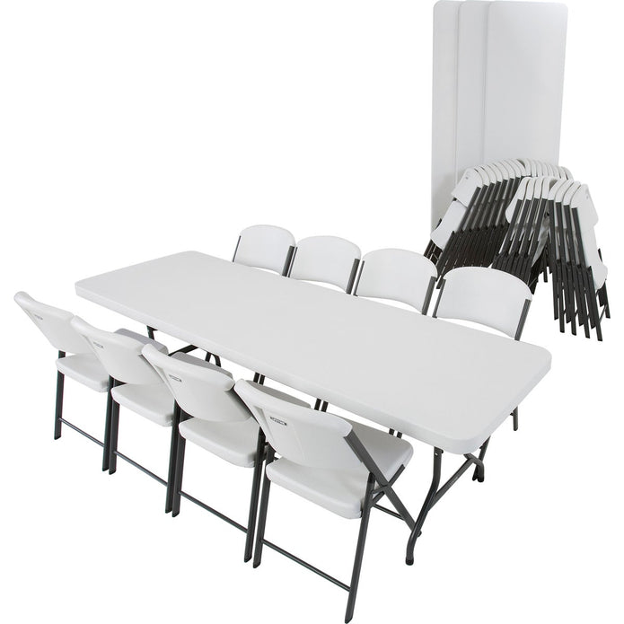 Lifetime 2.4 m (8 ft.) Table and Chair Combo - 4 Rectangular Tables and 32 Chairs