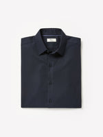 Slim Fit Knit-Like Solid Dress Shirt