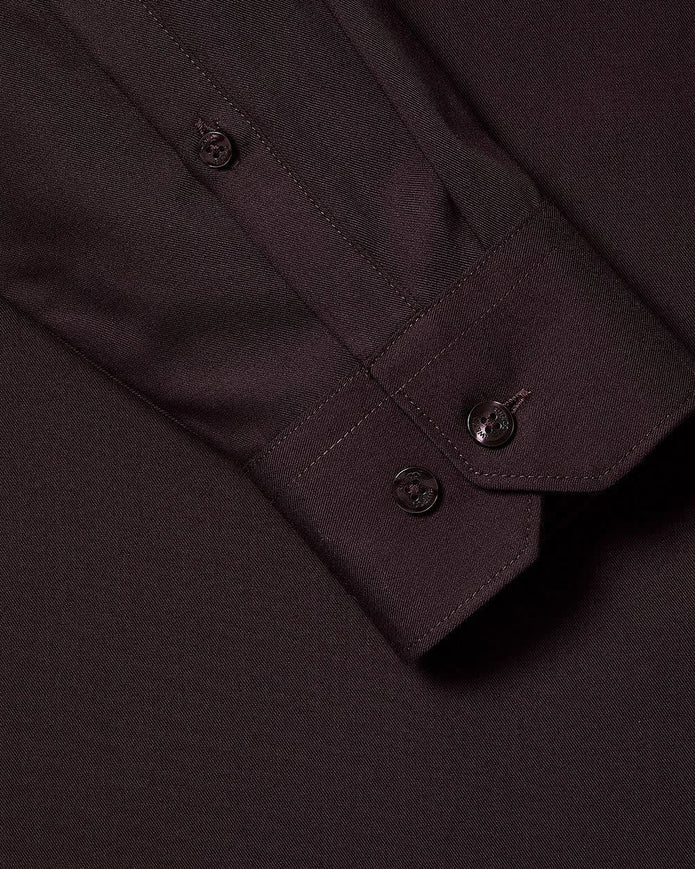 Slim-Fit Solid Cotton Modal Dress Shirt