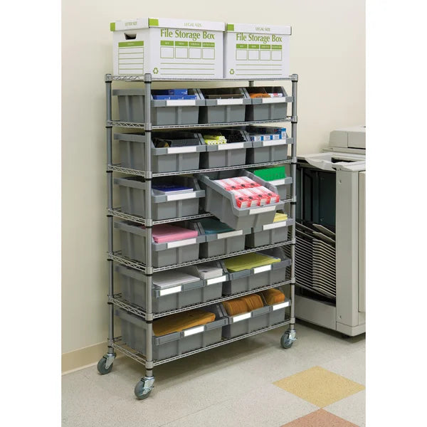 Vancouver Classics 7-Tier Steel Wire 16 Bin Rack Storage Shelving