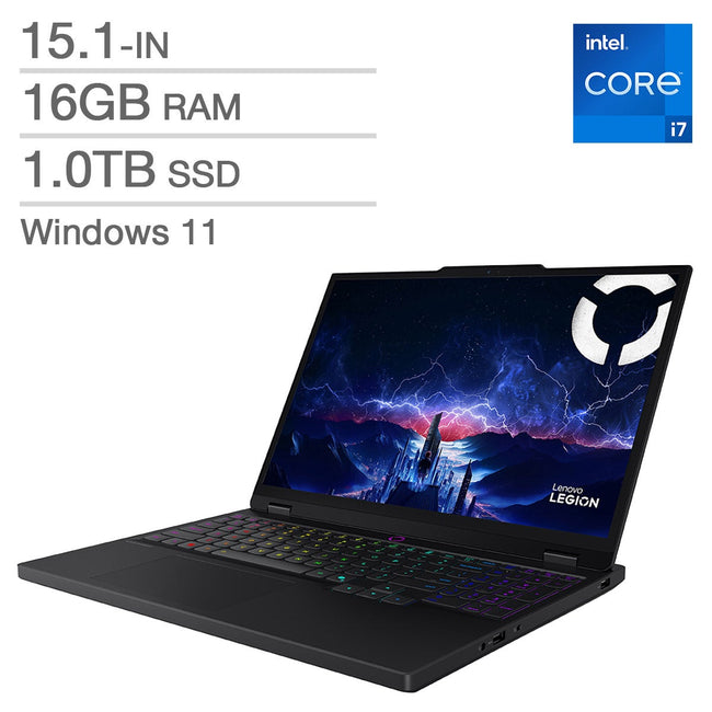 Lenovo Legion 5i 15.1-in. OLED Gaming Laptop, Intel Core i7 14700HX, 16GB RAM, 1TB SSD, 8GB NVIDIA GeForce RTX 5050