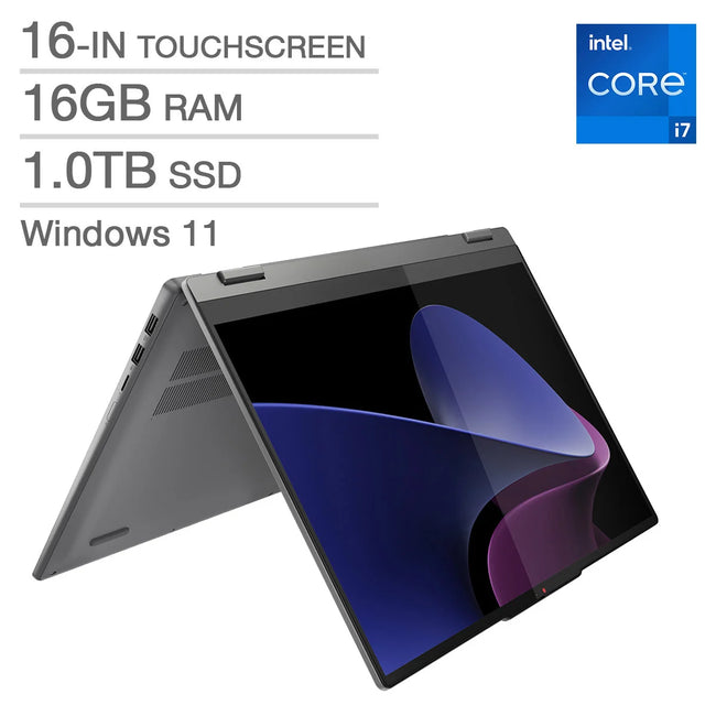 Lenovo IdeaPad 5i 16-in. 2-in-1 Touchscreen Laptop, Intel Core 7 150U - 16GB RAM, 1TB SSD