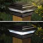 Classy Caps 4 x 4 Black Aluminum Imperial Solar Post Cap, 2-pack