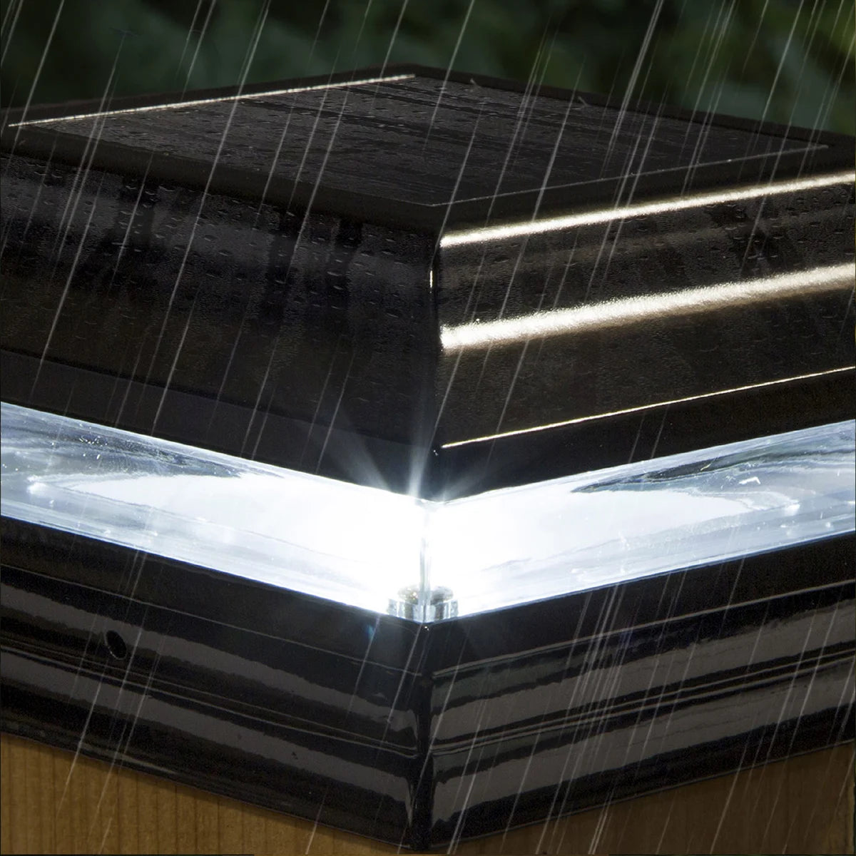 Classy Caps 4 x 4 Black Aluminum Imperial Solar Post Cap, 2-pack