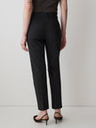 Straight-Leg Mid-Rise Black Ankle Pant