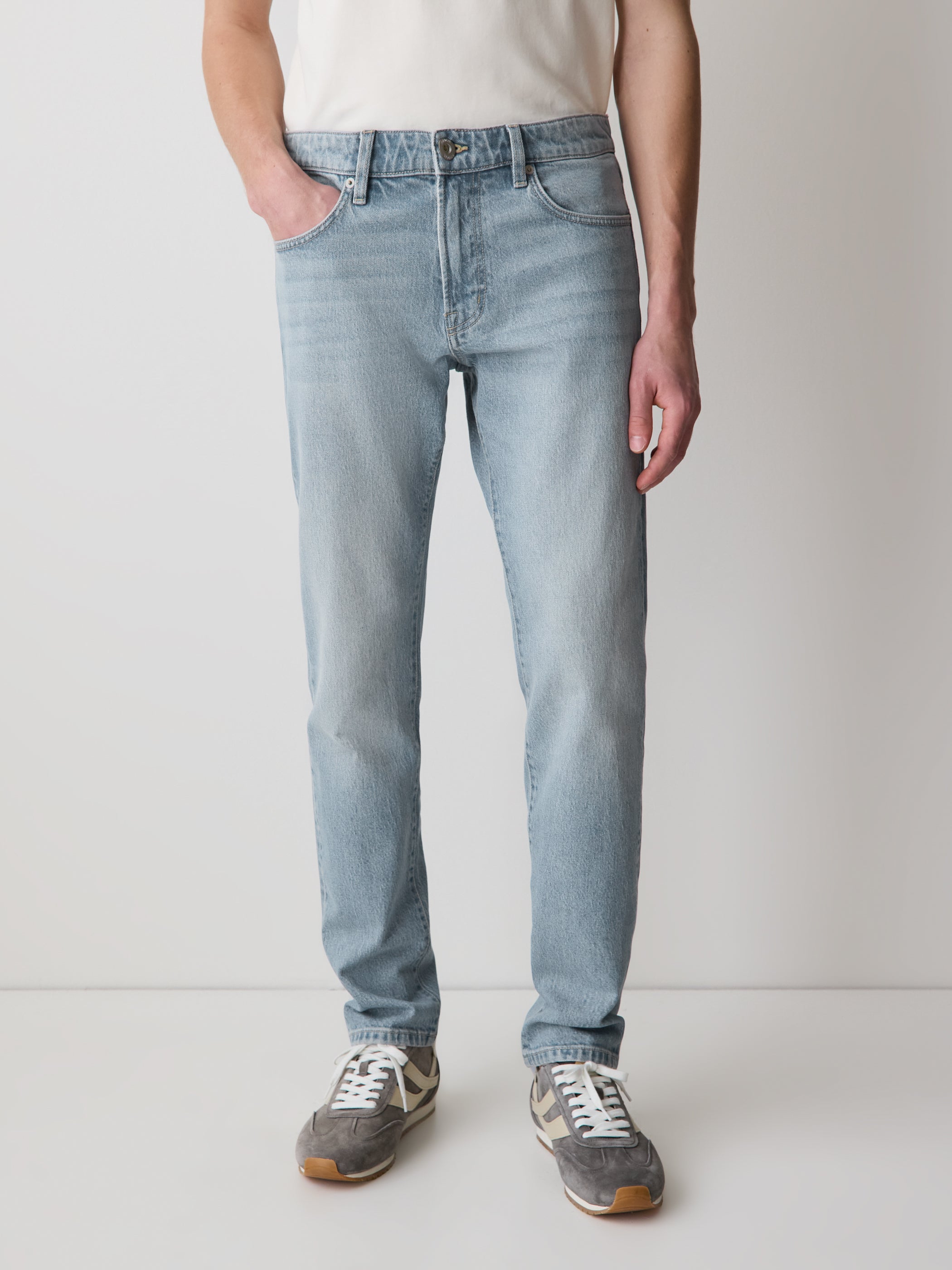 Slim-Fit Light-Wash Jeans