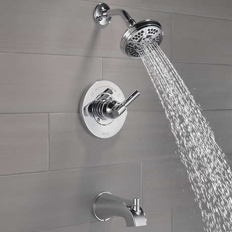 Delta Becker Monitor 14 Series Single Handle Tub and Shower Faucet