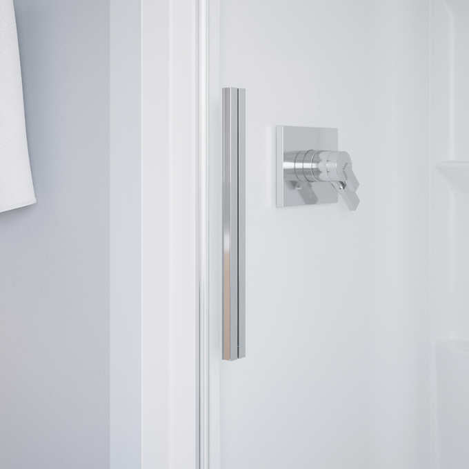 Delta EverEdge 59 in. × 60 in. Frameless Sliding Bathtub Door in Chrome